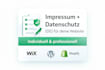 dsgvo impressum datenschutzerklaerung de für wix, shopify, wordpress