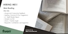 be your beta reader and give honest feedback