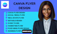 design canva flyer , redesign, graphics design, logo, food menu