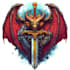draw unique medieval fantasy game, rpg, mmo game logo