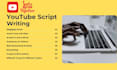 do professional youtube video scriptwriting