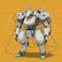 desing a unique mecha robot illustration