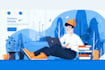 create a illustration of people modern flat vector style