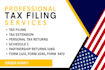 tax filing forms 1040 1065 1120 5472 4868 tax extension, tax amendment prior tax