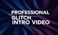 create a professional glitch intro video with sound fx