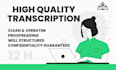 do audio video podcast, youtube, and interview transcription