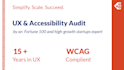 audit and improve your product UX and accessibility