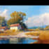 paint landscape in oil painting