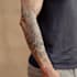create sleeve tattoo design in geometric style