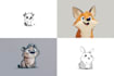 draw cute cartoon animal character