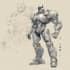draw your mecha or superhero character drawing idea