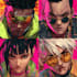 design cyberpunk and fantasy character splash art