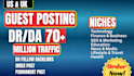 write and publish US and UK guest post for SEO high DR backlinks that rank
