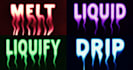 create liquid melting dripping text effect