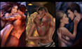 draw nsfw couple art semi realistic character design romance book cover or novel