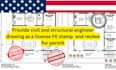 review stamp as license civil as structural engineer in missouri arkansas iowa