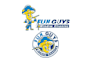 design powerful guys window cleaning logo