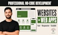 build a professional nocode website  web app development