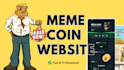 create meme coin landing page, meme coin website, crypto website, memecoin