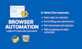 do browser automation, and website scrapers with selenium