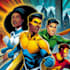 make superhero character in comic style concept art