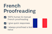 manually proofread any french text