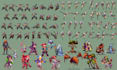 create pixel art character, game animation, sprite sheet, fakemon, tileset, map