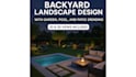 design a backyard landscape design, garden, pool, patio
