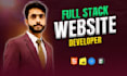 do website development, full stack website as front end, backend web developer