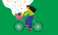 draw advertising editorial illustration in flat style