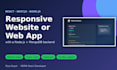 build a responsive react or next js website with node js backend