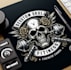 design custom skull gym fitness logo