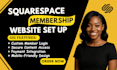 build a squarespace membership website online course website author website