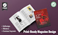 design a professional print ready magazine layout