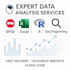 do analysis using spss, excel, r, SAS and  all SAS programming task