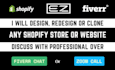 create, design redesign or clone any shopify store or shopify ecommerce website