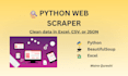 scrape any website and deliver clean data in excel or CSV