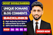 create high quality blog comments backlinks on unique domains
