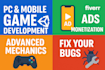 be your unity game developer for 2d or 3d projects PC, android, IOS