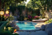 do landscape, backyard,garden, patio with 2d rendering