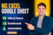 automate microsoft excel vba, macros, formulas spreadsheet, ms excel dashboard