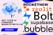 develop ai vibe code website rocketnew lovable replit bubble