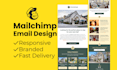 design professional mailchimp email template and newsletter