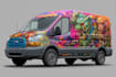 professionally, van, truck, car warp design