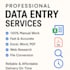 accurate data entry, copy paste, and excel data input