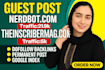 do guest post on theinscribermag,com and nerdbot,com