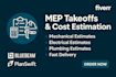 perform mep takeoffs and cost estimation