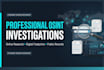 conduct professional osint investigations and online research