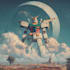 make a mecha robot art and illustration