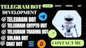 setup automated crypto telegram bot, solana volume bot, market maker bot
